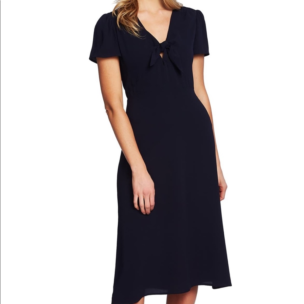 CeCe by Cynthia Steffe Tie Front Midi Dress size 2